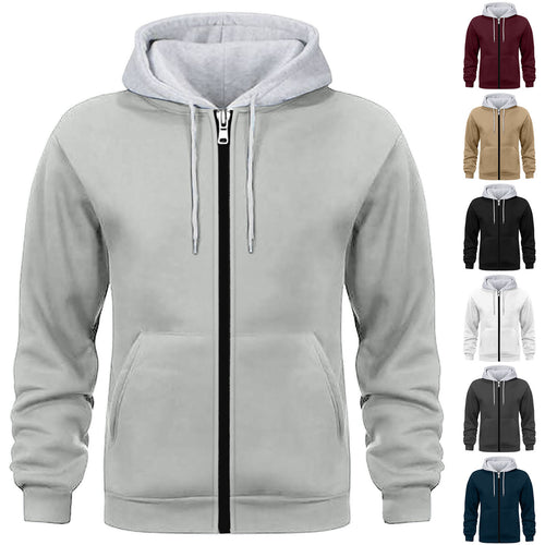 Sporty hooded jacket for men with an innovative treatment of the inner lining Amarae