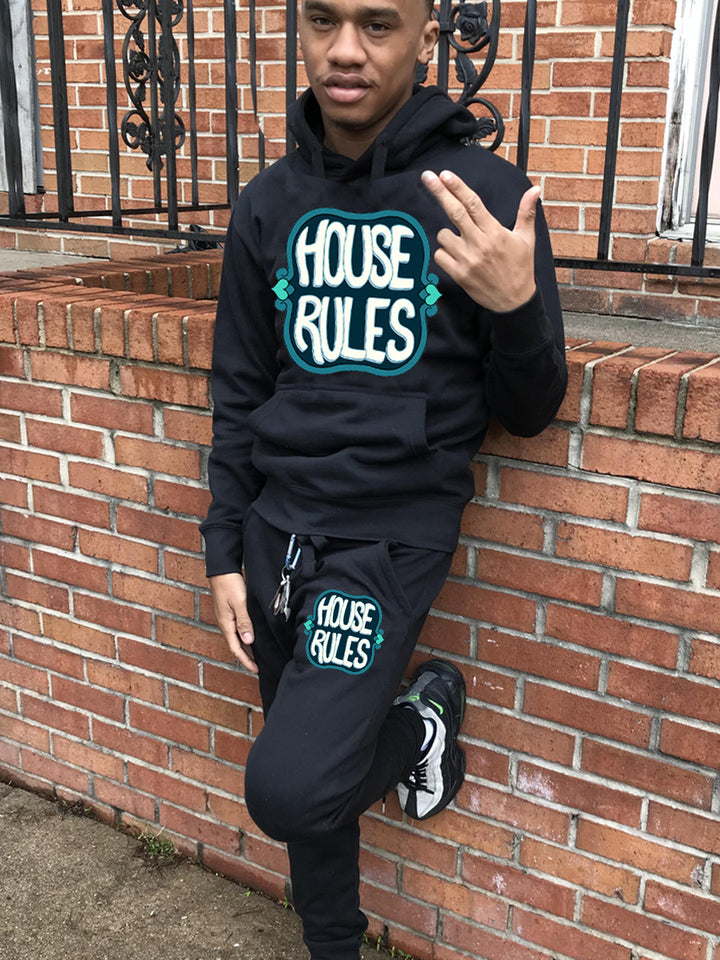 Men's Sport Hoodie and Jogging Set with Dynamic Inscription Lune London