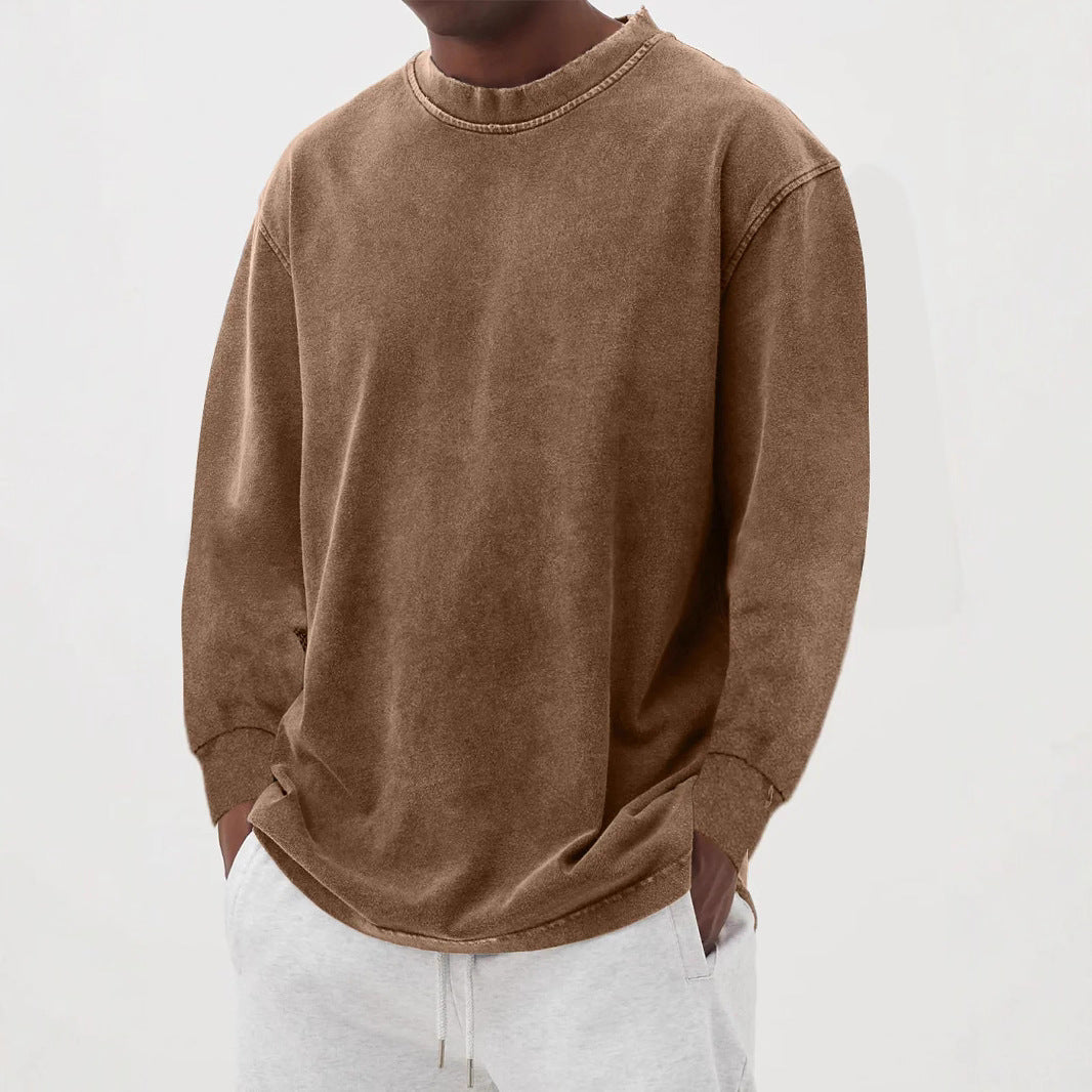 Casual oversized sweater for men in pleasant cotton blend Amarae