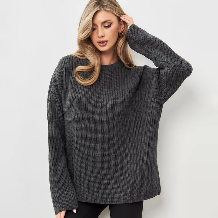 Oversized sweater for women with textured knit and loose fit Lune London