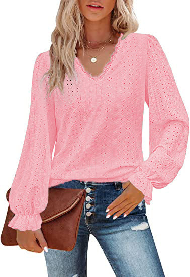 Women's blouse with romantic cut and detailed embroidery Lune London