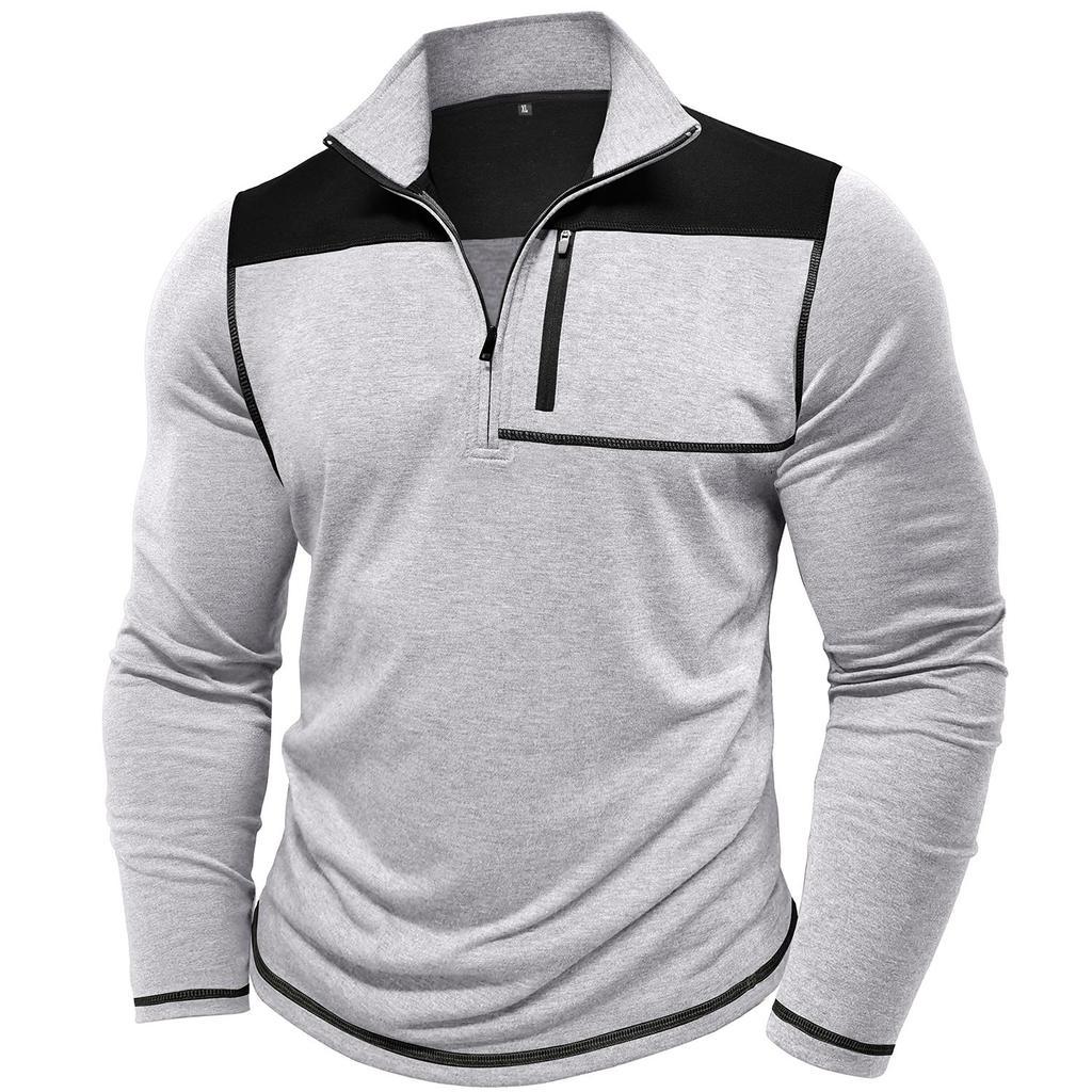 Half-zip sporty pullover for men with practical chest pocket Lune London