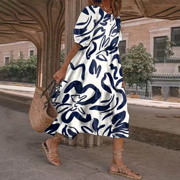 Chic and Stylish floral print maxi dress with knotted front for ladies