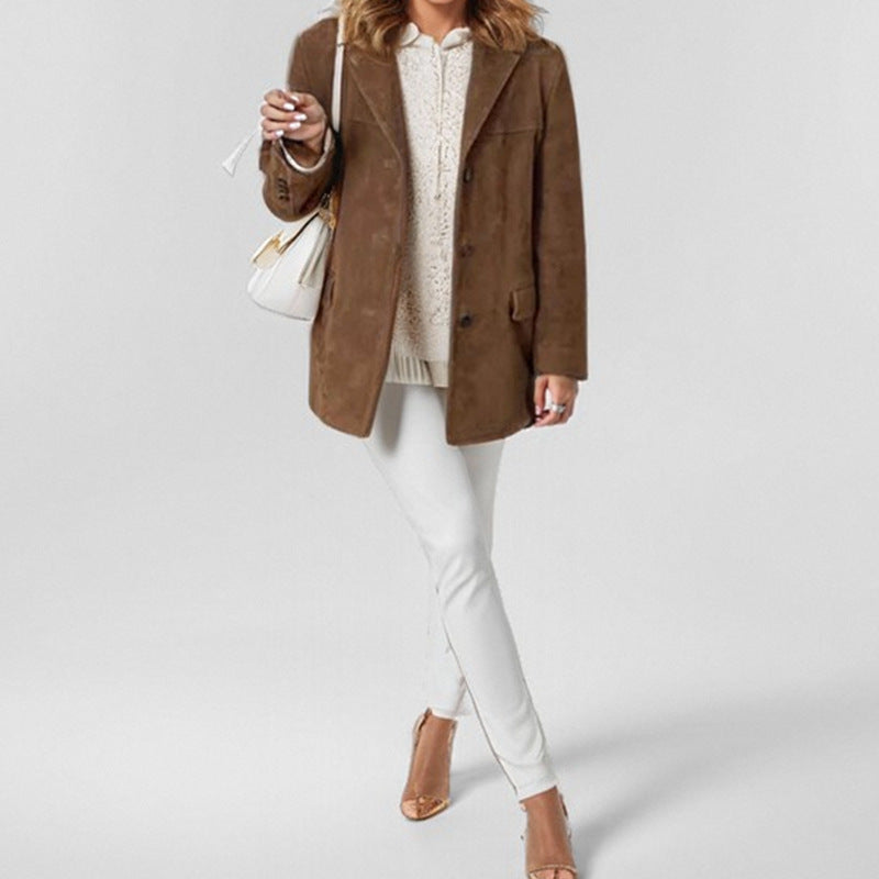Ladies Elegant Suede Jacket Lune London