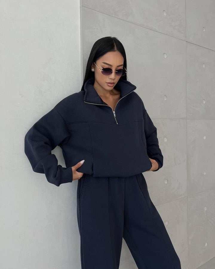 Women’s sport fleece combined outfit with high collar Lune London