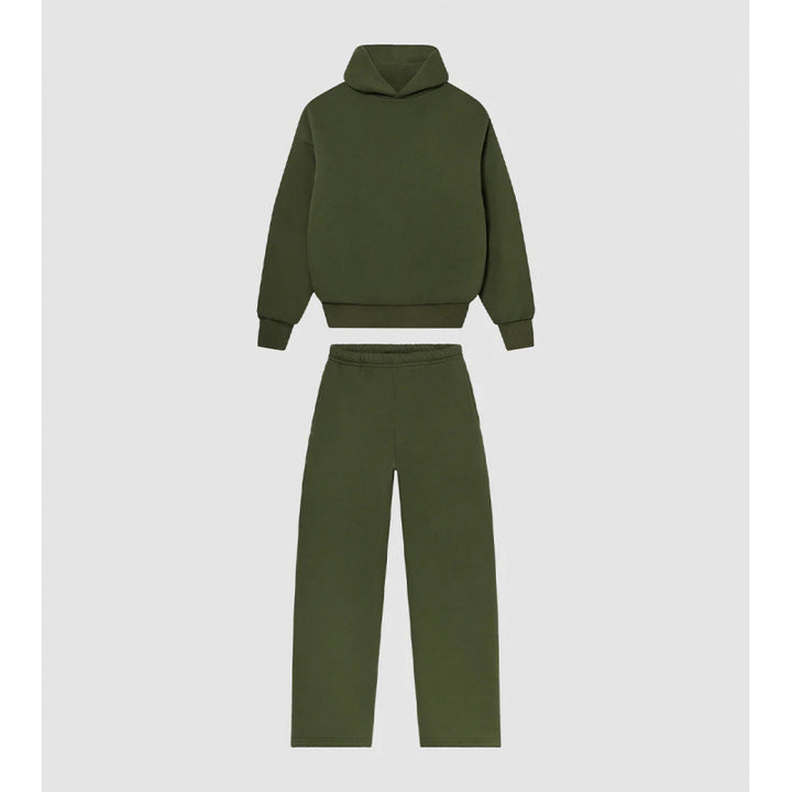 Women's Cozy Sweatshirt and Pants Set with High Collar and Casual Fit Lune London