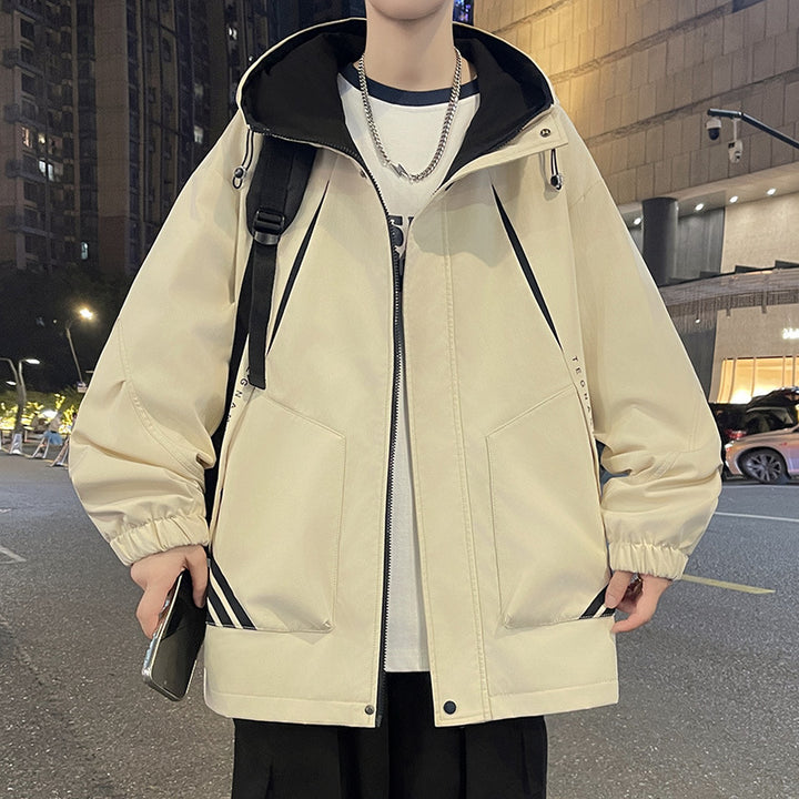 Lightweight men's jacket with adjustable hood Lune London