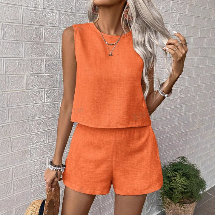 Ladies casual summer outfit in lightweight material Lune London