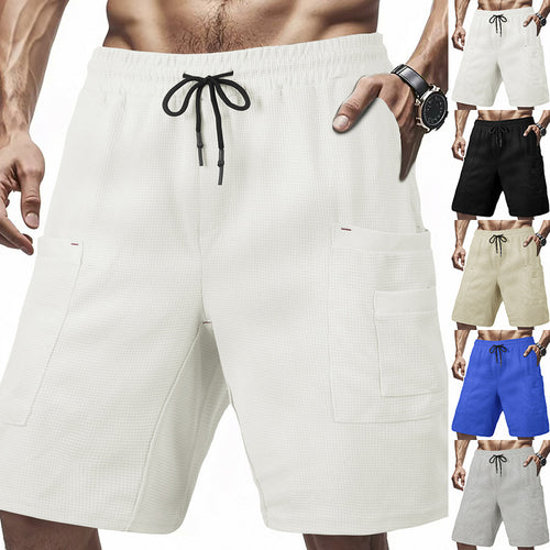 Casual cargo shorts for men with practical side pockets and elastic waist Amarae