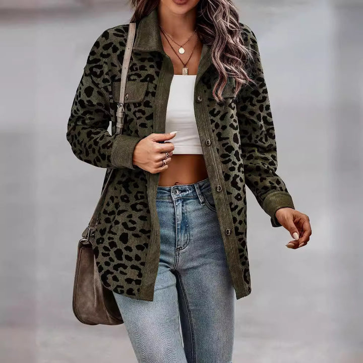 Extra large shirt for women with chic and stylish leopard print