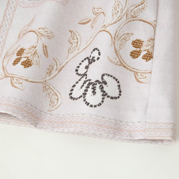 Women embroidered boxy short jacket with stand-up collar and floral embroidery Amarae
