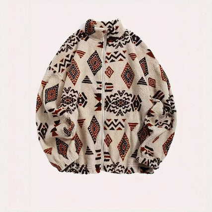 Veste de loisirs pour femmes avec motif asymétrique et col montant Chic & Stil