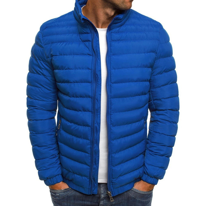 Lightweight quilted jacket for men with high collar and optimal insulation Lune London