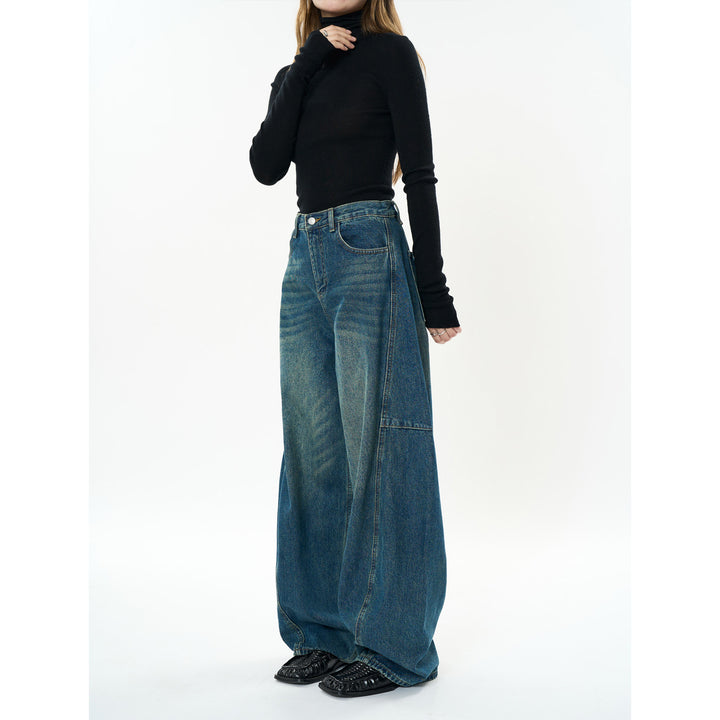 Women's Extra Wide Baggy Jeans in Balloon Cut with High Waist Amarae