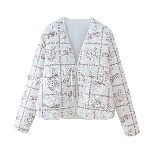 Ladies blazer stitched with floral patterns Amarae