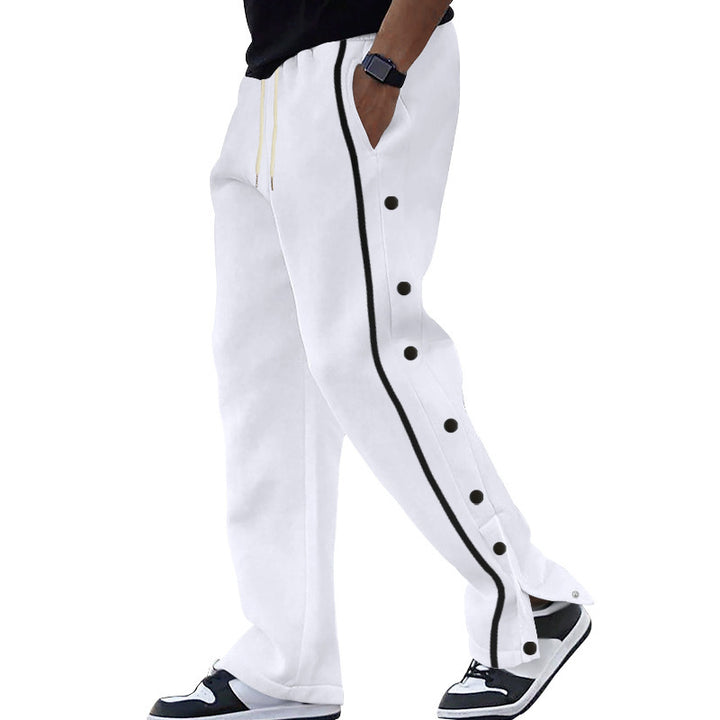 Pantalon de sport respirant pour hommes avec fermeture à bouton-pression Lune London