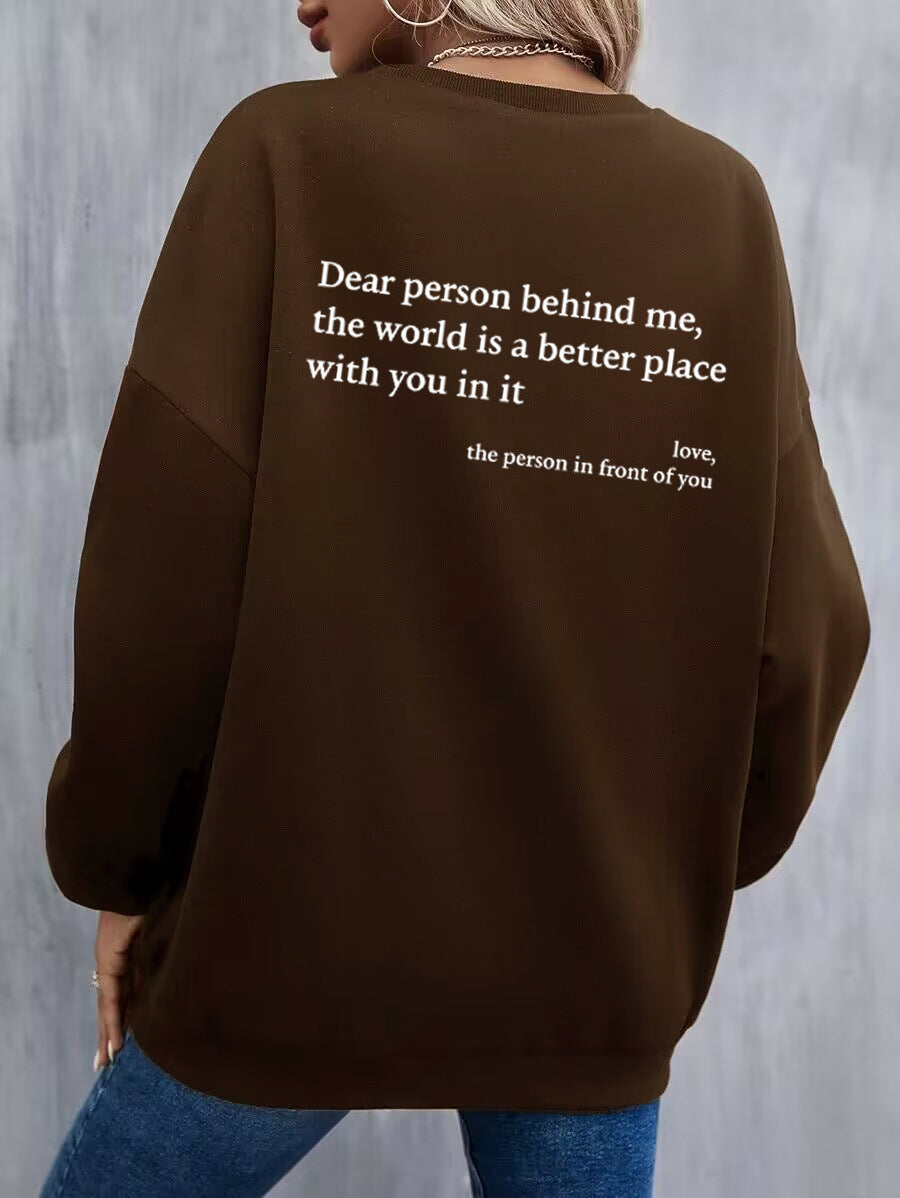 Women's sweatshirt with inspiring lettering Lune London