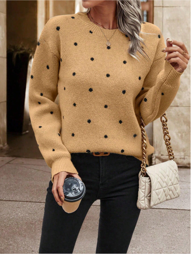 Women's fashionable sweater with dotted design Lune London