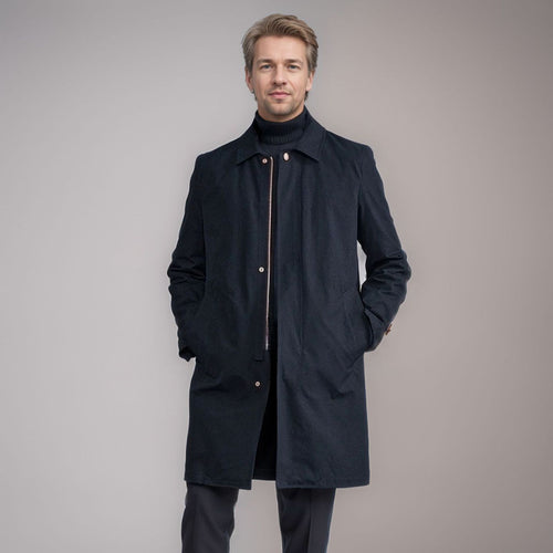 Elegant transition coat for men with practical pockets and modern collar Amarae