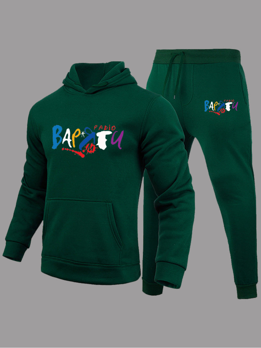 Women's hoodie and jogger pants set with creative print Lune London