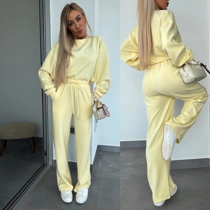 Women Casual Fit Sports Leisure Set with Drawstring Lune London