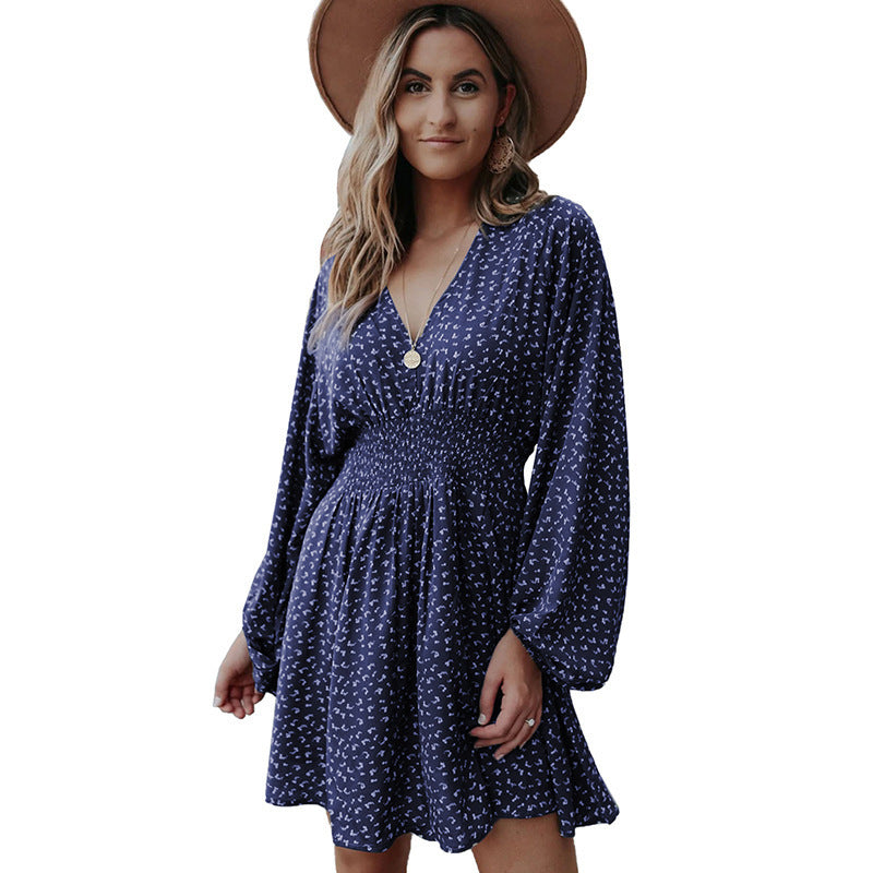 Dress women with V-neck and elegantly draped Lune London