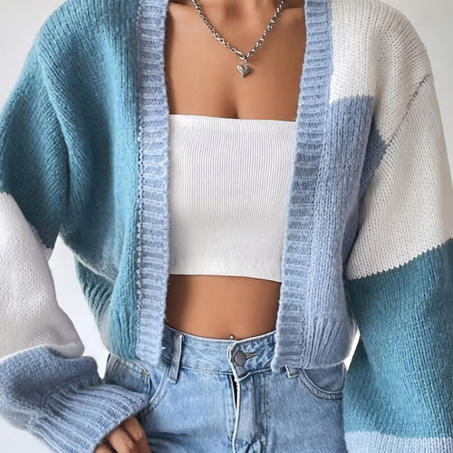 Casual cardigan for women in a modern color block design Amarae