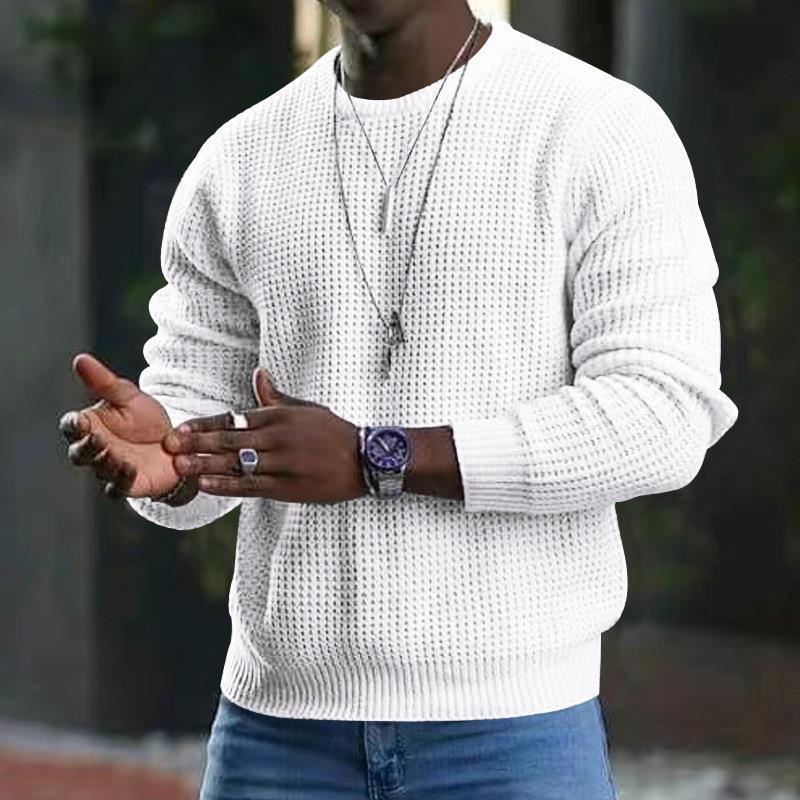 Structured knit pullover for men in soft material Lune London