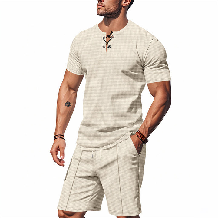 Men's leisure set with casual round neck and practical design Lune London