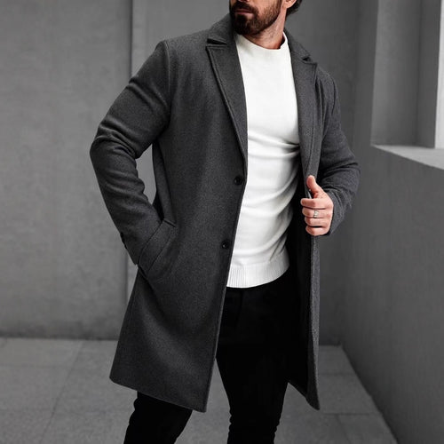 Elegant wool coat for men with a slim silhouette Chic und Stil