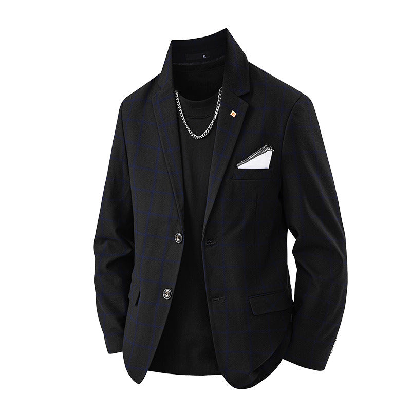 Elegant men's blazer with a checked design and a fine inner lining Lune London