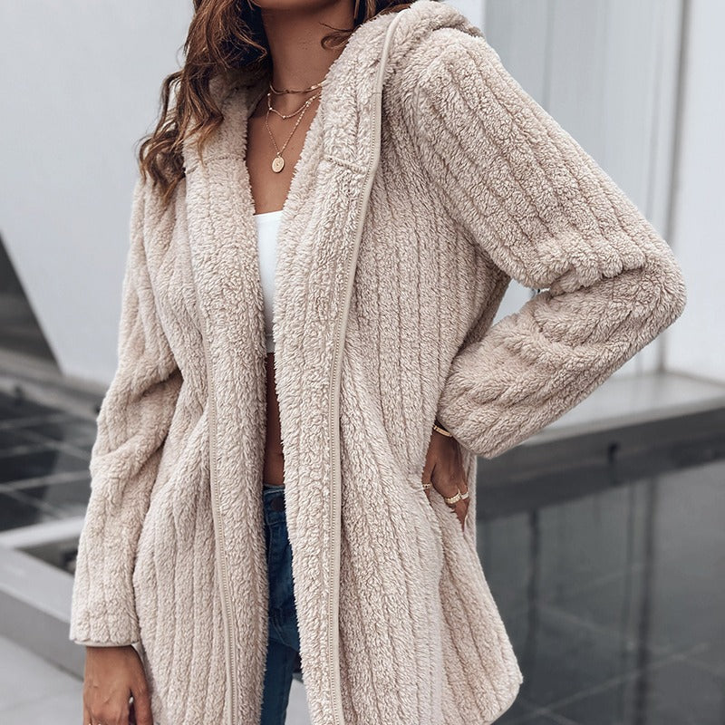 Ladies Comfortable Fleece Jacket with Structured Details Amarae