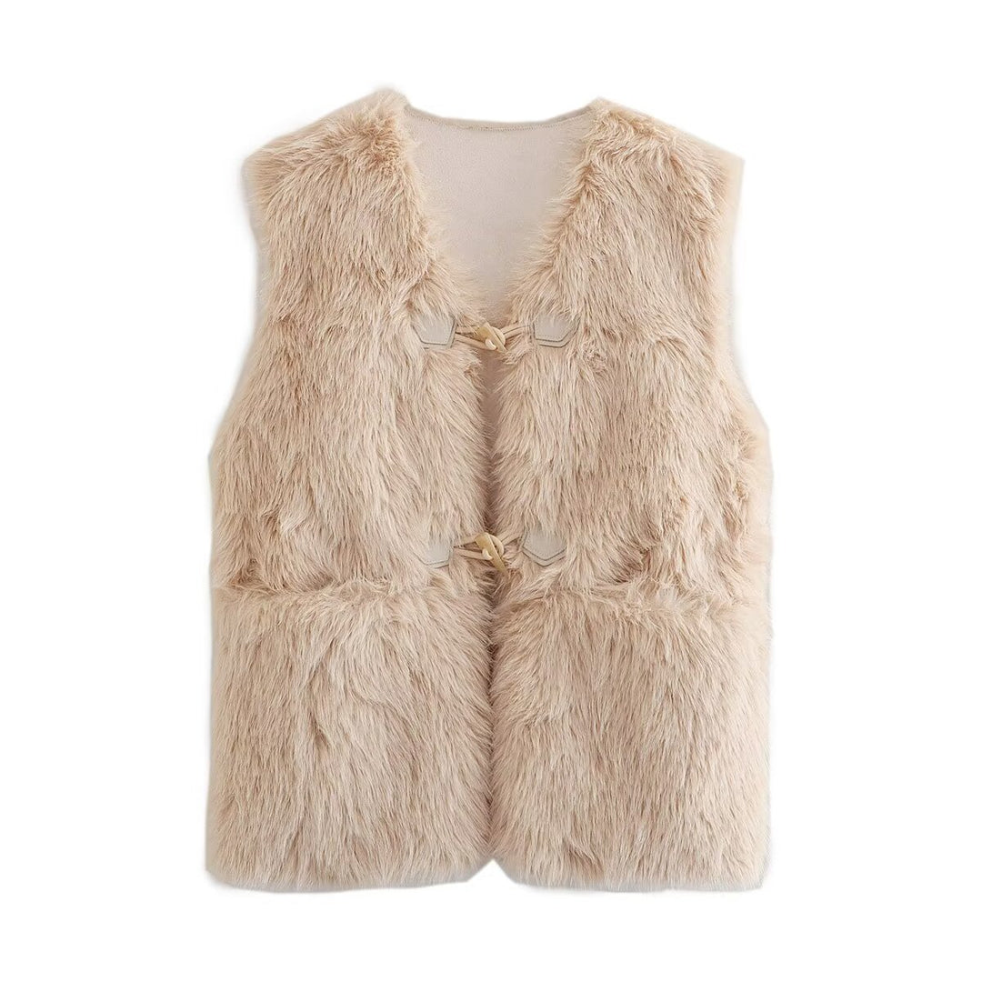 Ladies faux fur vest Lune London