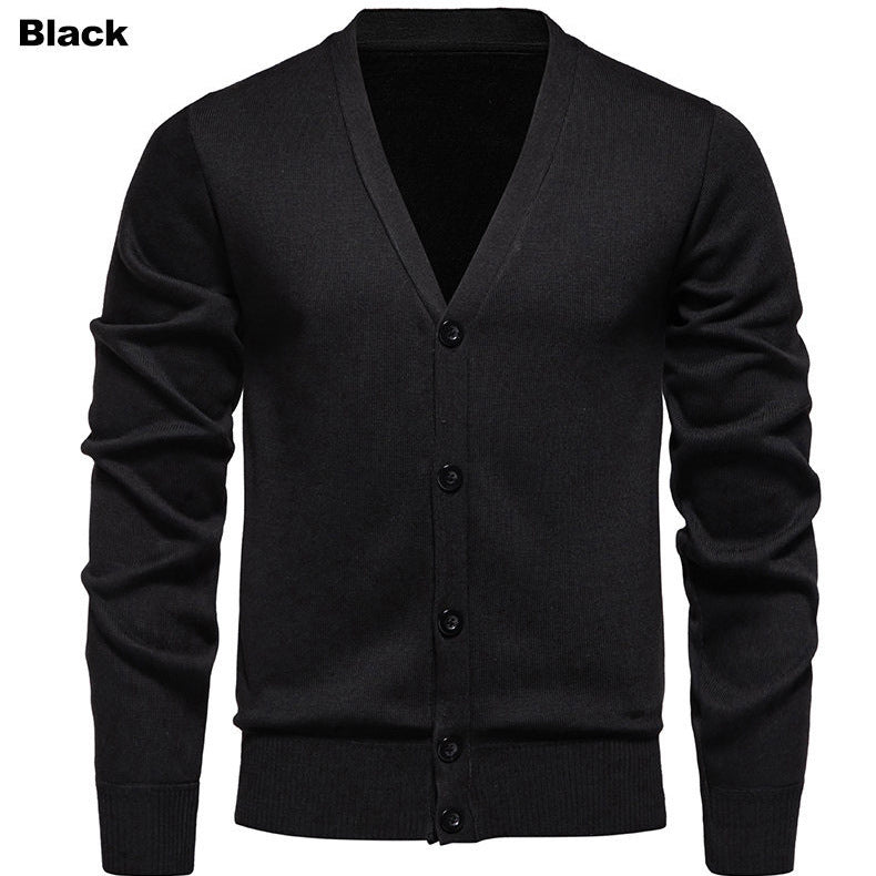 Men's Cozy Cardigan with V-Neck and Button Placket Lune London