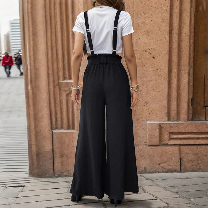 Women Elegant Wide-Pants Straps Jumpsuit Lune London