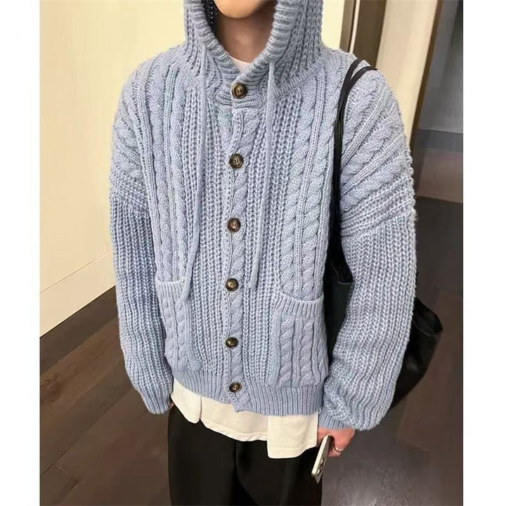 Gilet tricoté confortable pour femmes avec capuche et grandes poches Chic & Stil