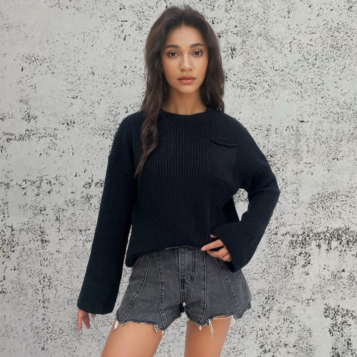 Chunky knit sweater for women with a ribbed texture and a casual Lune London design