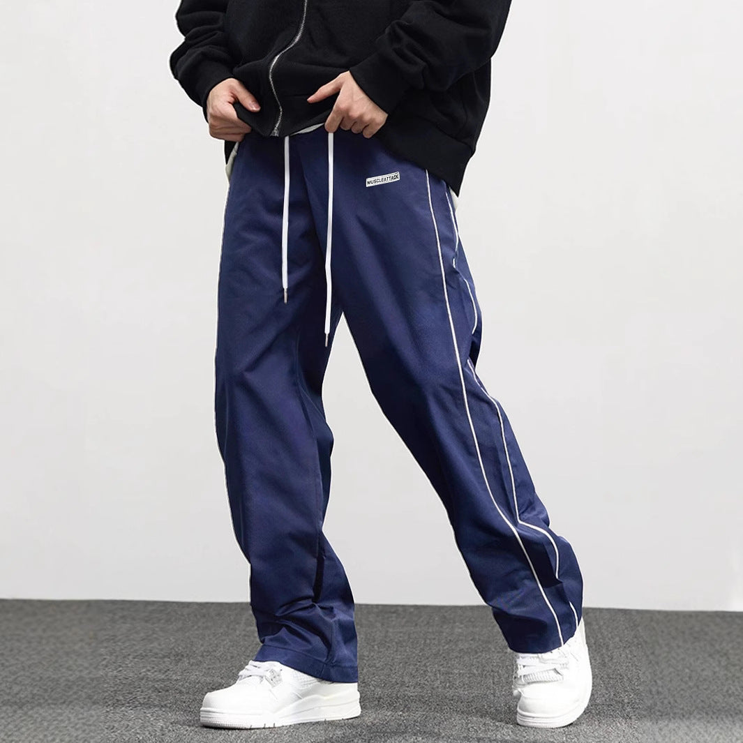 Men's multifunctional casual leisure pants with contrasting side seams Lune London
