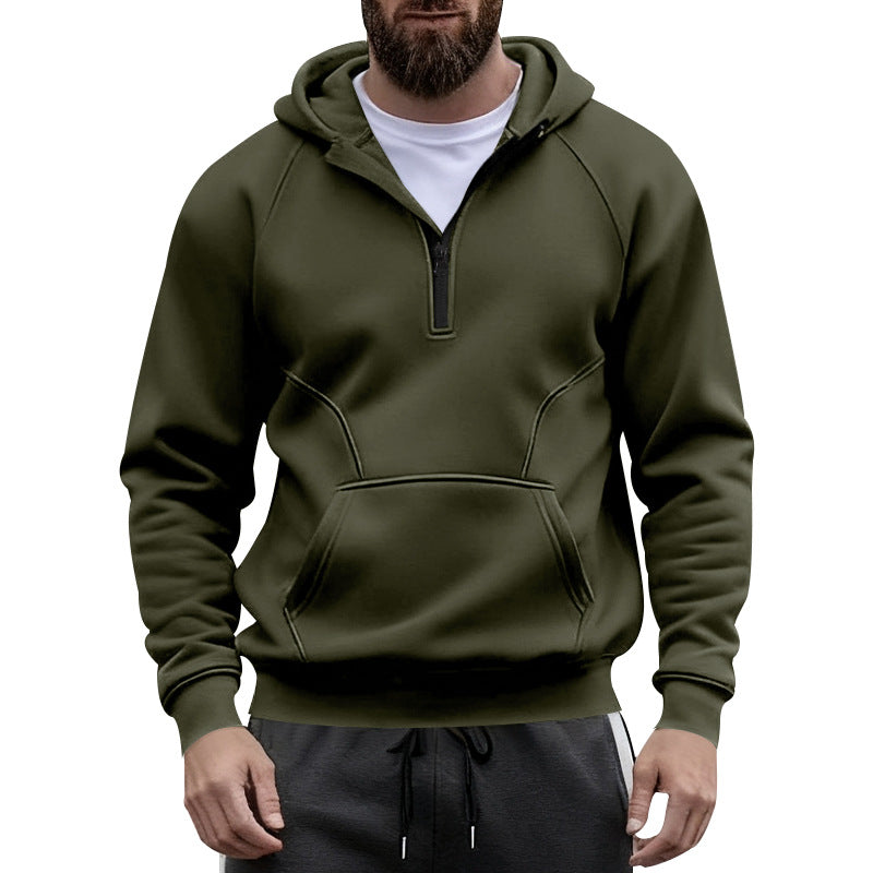 Sporty men's hoodie with modern zip closure and practical pockets Lune London