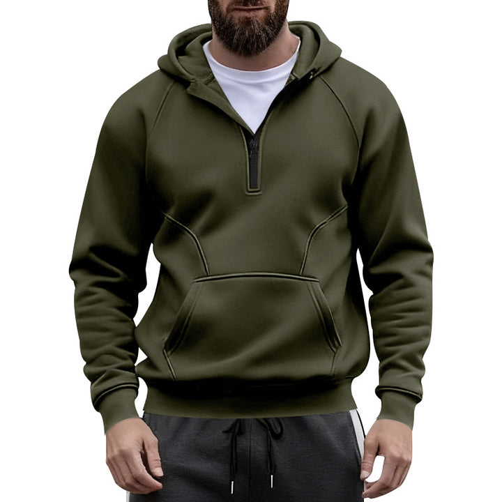 Sporty men's hoodie with modern zip closure and practical pockets Lune London