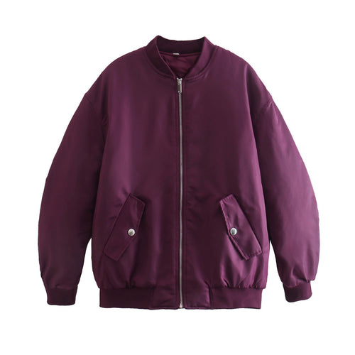 Casual bomber jacket for women with practical pockets and zipper Amarae