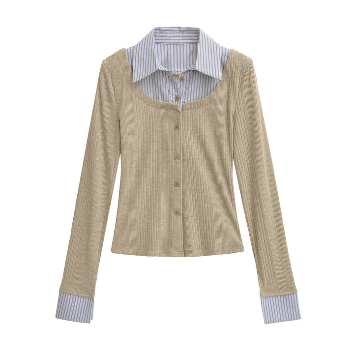 Long-sleeve shirt for women with a modern structured design and a classic shirt collar Lune London