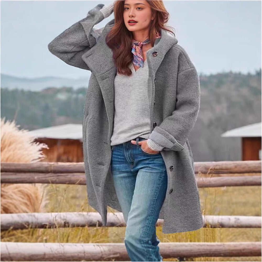 Amarae oversized wool coat for women