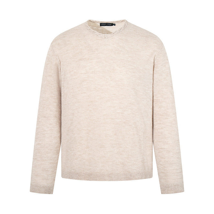 Men's fine knit sweater with round neck, loose fit and ribbed hem Amarae