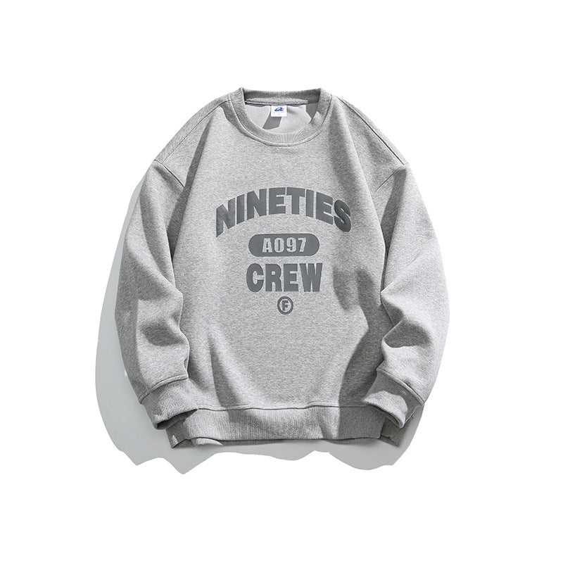 Unisex Oversized Sweatshirt with Round Neck and Distinctive College Print Amarae