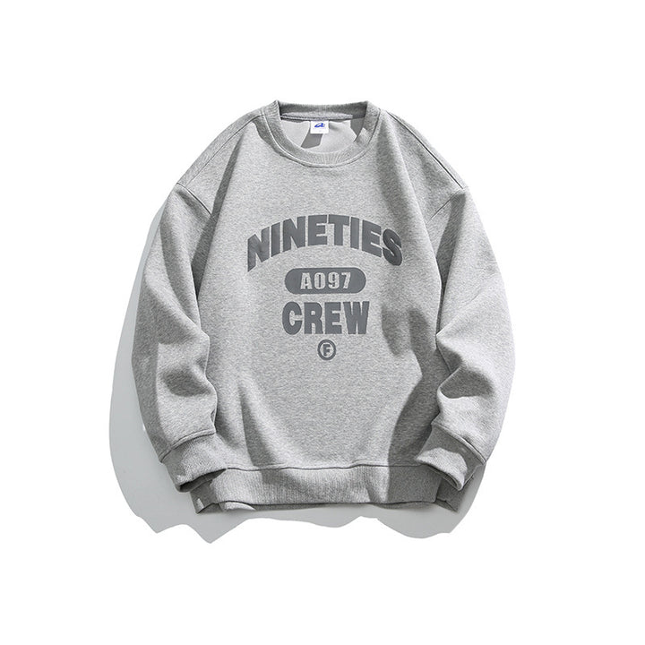 Unisex Oversized Sweatshirt with Round Neck and Distinctive College Print Amarae