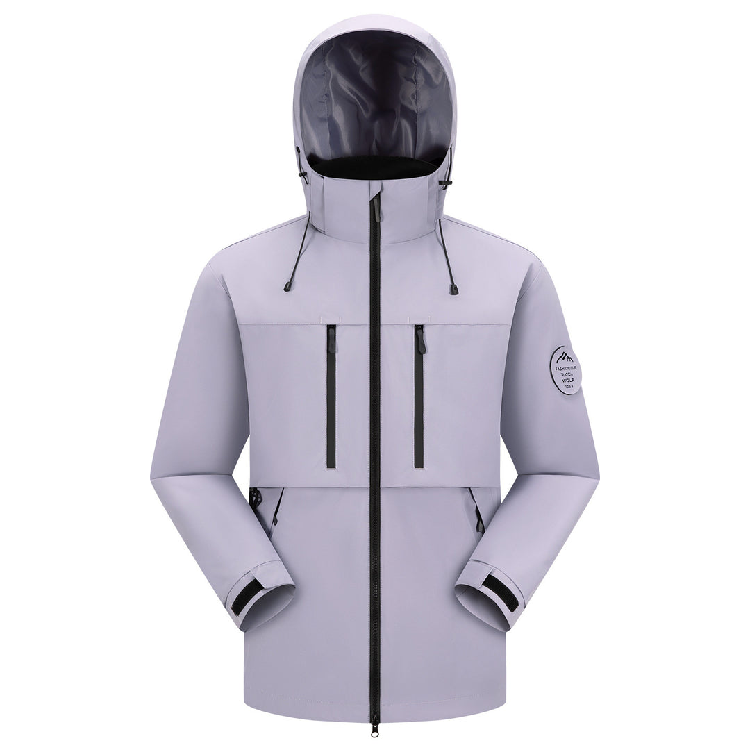 Men's Waterproof Breathable Softshell Outdoor Jacket with Adjustable Hood Amarae
