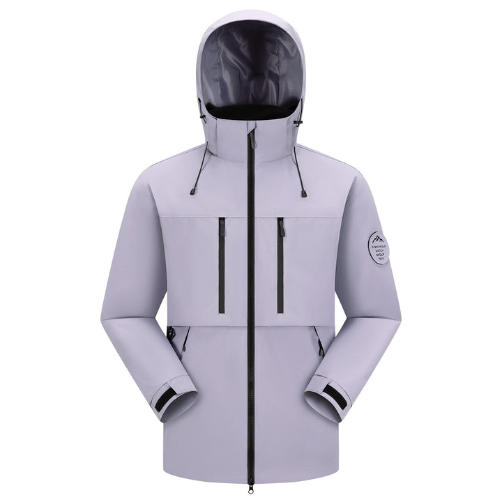Men's Waterproof Breathable Softshell Outdoor Jacket with Adjustable Hood Amarae