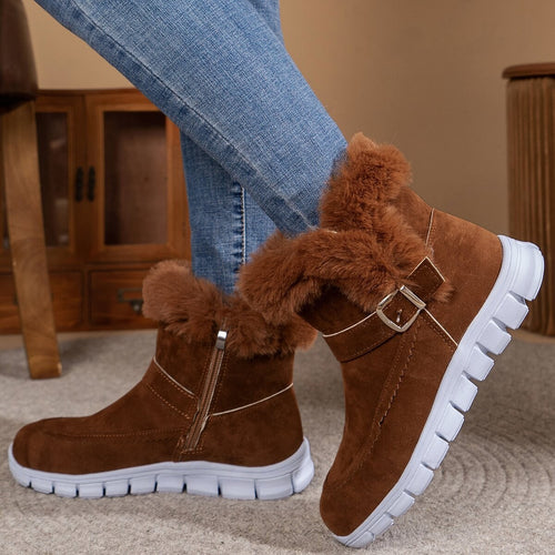 Women's winter boots with a cozy faux fur collar and a non-slip sole Amarae