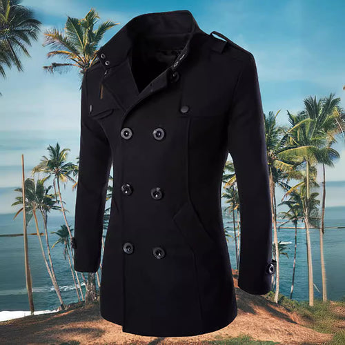 Elegant double-breasted coat for men with modern accents Amarae